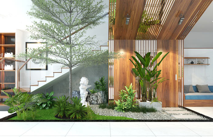 ອ່າງປາໂກຍຕົກແຕ່ງສວນທີ່ສວຍງາມ