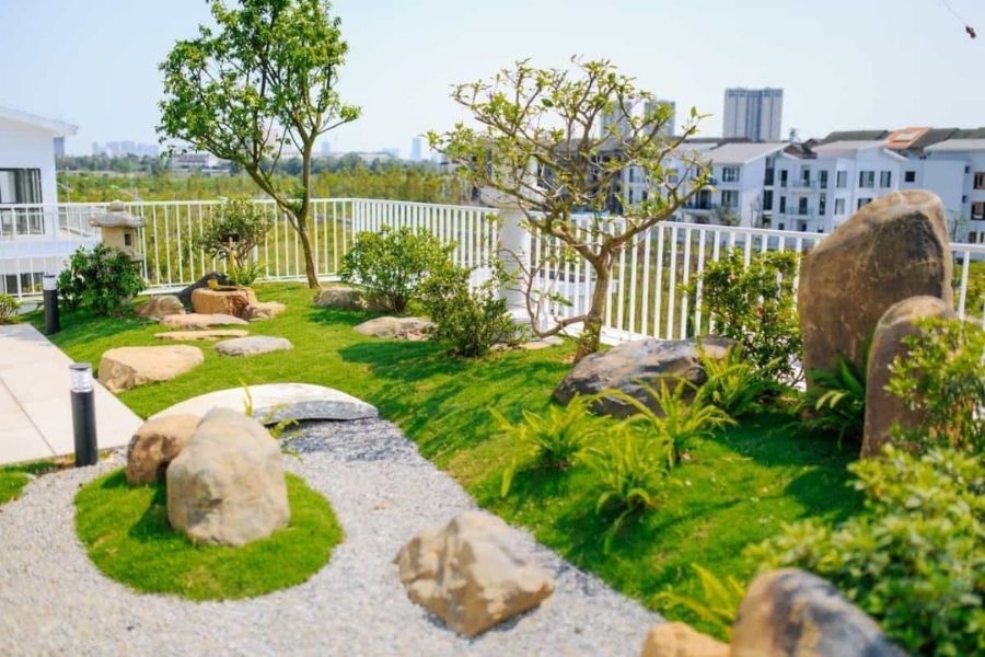 ການຕົກແຕ່ງພູມສັນຖານໃຕ້ຂັ້ນບັນໄດ